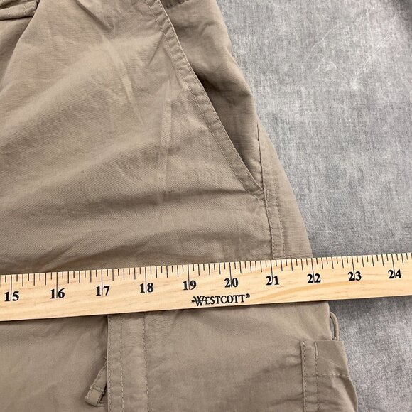 North Face Pants Men Large 34W x 32L‎ Tan Convertible Shorts Cargo Hike Nylon - Picture 8 of 14